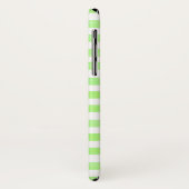 Lime Green en White Stripe Apple iPhone X Hoesje (Achterkant/links)
