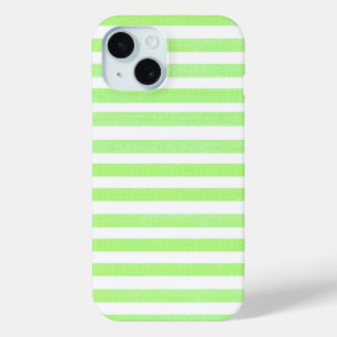 Lime Green en White Stripe