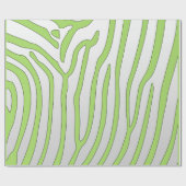 Lime Green en White Zebra Stripes Dierenprint Cadeaupapier (Vlak)