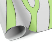 Lime Green en White Zebra Stripes Dierenprint Cadeaupapier (Rol Hoek)