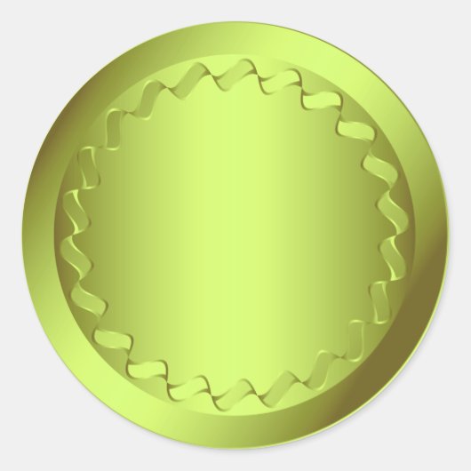 Lime Green Envelope Seal Ronde Sticker (Voorkant)