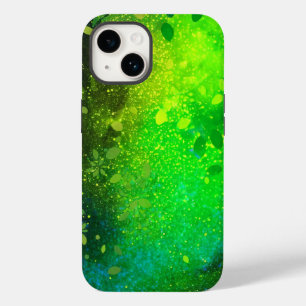 Lime Green Forest Glitter iPhone Mate Stoer Hoesje
