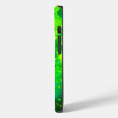 Lime Green Forest Glitter iPhone Mate Stoer Hoesje (Achterkant / Links)