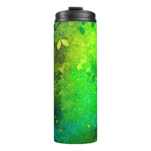 Lime Green Forest Glitter Thermische Tumbler 12oz Thermosbeker