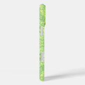 Lime Green Gepersonaliseerde Damask iPhone-Hoesje Case-Mate iPhone Case (Achterkant / Rechts)