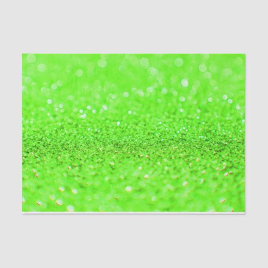 Lime Green Glitter Design Tissue Paper Tissuepapier (Voorkant)