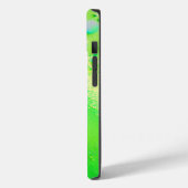 Lime Green Glitter iPhone Mate Stoer Hoesje (Achterkant / Links)