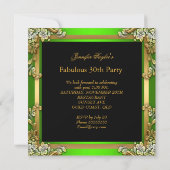 Lime Green Gold Fabulous 30-jarig feest Kaart (Achterkant)