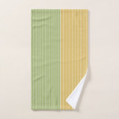 Lime Green Golden Stripes (Serviette à main)