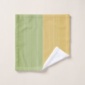 Lime Green Golden Stripes (Gant de toilette)