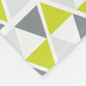 Lime Green Grey Geometric Pattern Fleece Deken (Hoek)