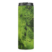 Lime Green Grunge with Black Accents Thermosbeker (Achterkant)