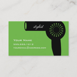 Lime Green Hair Stylist Appointment Biz Card Afsprakenkaartje