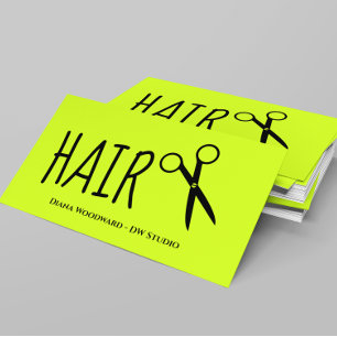 Lime Green Hairdressers Visitekaartje