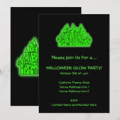Lime Green Halloween Glow Party Kaart (Voorkant / Achterkant)