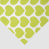Lime Green Hearts Modern Sweet Love Notes Fun Tissuepapier (Detail)