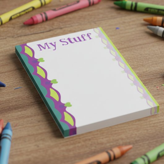 Lime Green Hearts With Purple Post-it® Notes