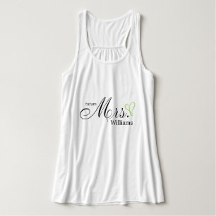 Lime Green heeft Heart Future Mrs. Tanktop