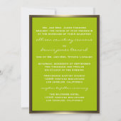 Lime Green - Lavish Camo Wedding Invitations Kaart (Achterkant)