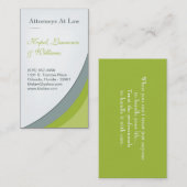 Lime Green Law Firme Carte de visite juridique (Devant / Derrière)