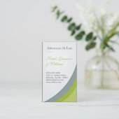 Lime Green Law Firme Carte de visite juridique (Debout devant)