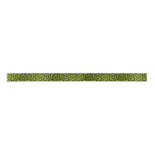 Lime Green Leopard Animal Print Ribbon Lint (Voorkant)