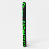 Lime green Leopard Print Punk Gothic Case-Mate iPhone Case (Achterkant/links)