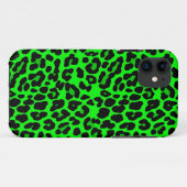 Lime green Leopard Print Punk Gothic Case-Mate iPhone Case (Achterkant (horizontaal))