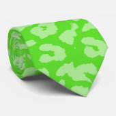 Lime Green Leopard Print Skin Stropdas (Opgerold)