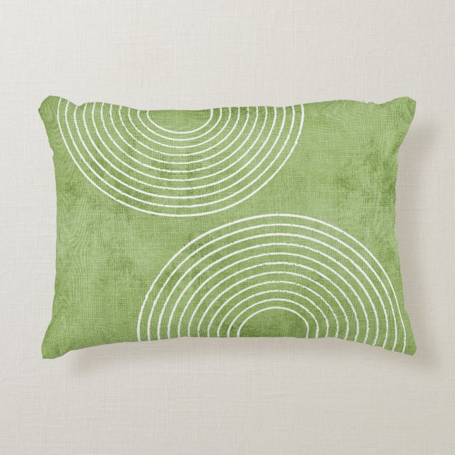 Lime Green Linen minimalist Accent Kussen (Voorkant)