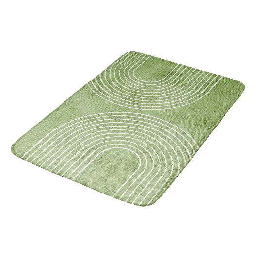 Lime Green Linen minimalist Badmat (Gekanteld)