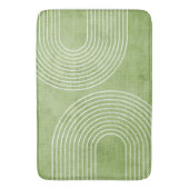 Lime Green Linen minimalist Badmat (Voorkant Verticaal)