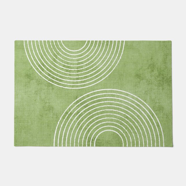 Lime Green Linen minimalist Deurmat (Voorkant)