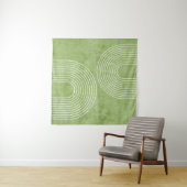 Lime Green Linen minimalist Wandkleed (In Situ (horizontaal))