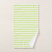 Lime Green Lines White Bad Handdoek (Handdoek)
