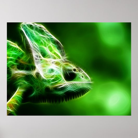 Lime Green Lizard Poster (Voorkant)