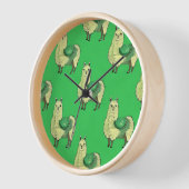 Lime Green Llama Clock (Hoek)