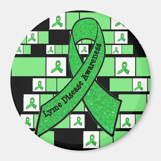 Lime Green Lyme Disease Awareness Magnet Magneet (Voorkant)