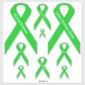 [Lime Green] Lyme, MD, Lymfoom Awareness Ribbon Sticker (Vel)