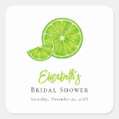 Lime Green Main Squeeze Bridal Shower Stickers (Devant)