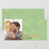 Lime Green Mariage Photo Love & Merci Merci (Devant / Derrière)