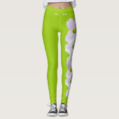 Lime Green Massachusetts State Mayflower Leggings (Voorkant)