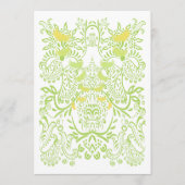 Lime Green Mehndi Bird Wedding Menu (Voorkant)