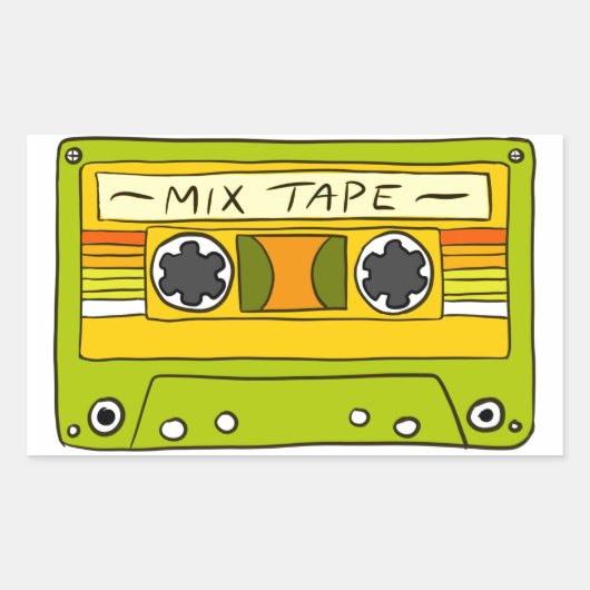 Lime Green Mix Tape Sticker (Voorkant)