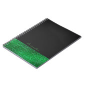 Lime Green Modern Glam Sequins Elegant Chic Custom Notitieboek (Linkerzijde)