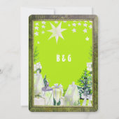 lime green neon carte de voeux hiver (Dos)