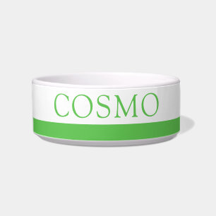 Lime Green, op maat gesneden huisnaam Cat Dog Food Voerbakje