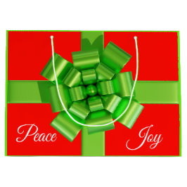 Lime Green Overstuffed Bow Gift Bag Groot Cadeauzakje