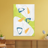 Lime Green Painting Mid Century Modern Abstract Canvas Afdruk (Insitu (Woonkamer))