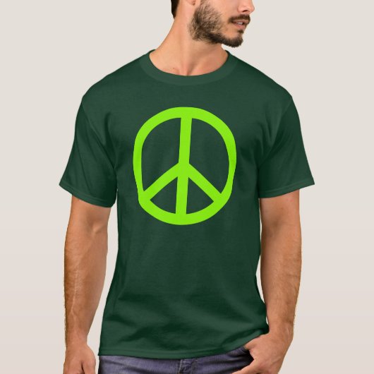 Lime Green Peace T-shirt (Voorkant)